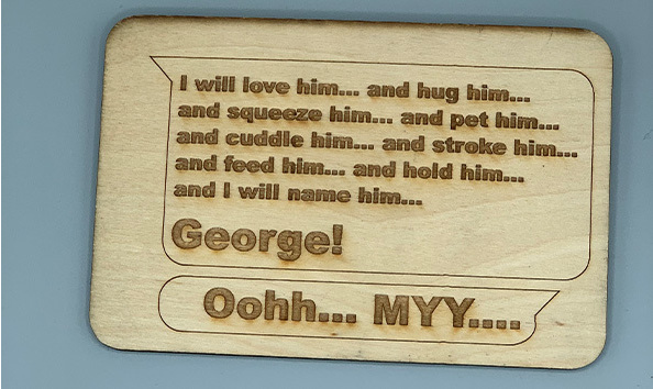 Big image 202209decor002 3   i will name him george plaque
