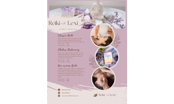 Big image reiki offerings flyer