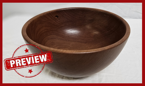 Big image preview silent auction   red oak bowl