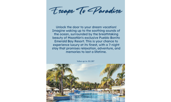Big image escape to paradise card