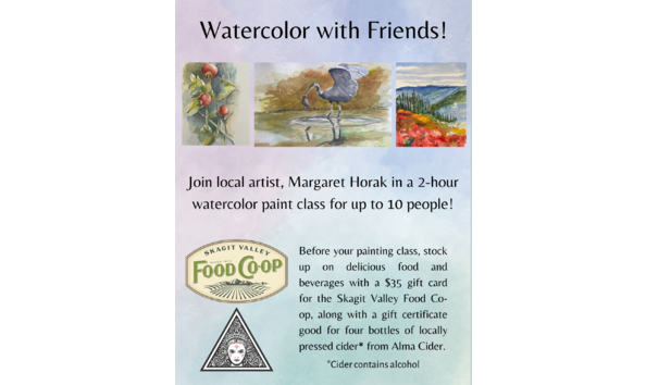 Big image watercolor with friends card