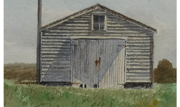 Big image white barn detail