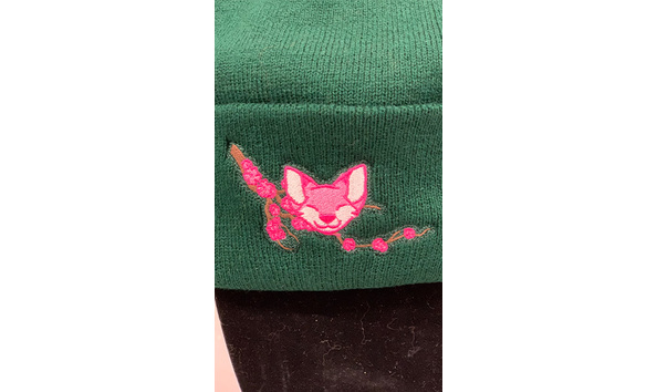 Big image 202309acc002 2   fox   cherry blossom beanie hat