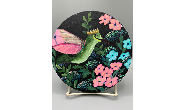 Big image 202404art004   handpainted hummingbird canvas