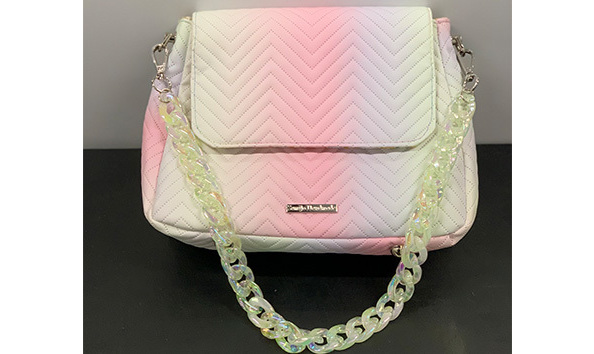 Big image 202404bag001   marshmallow quilted vinyl handbag