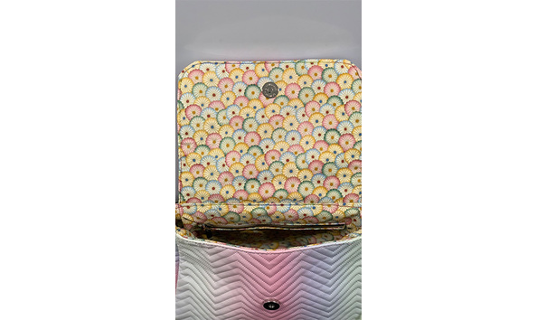 Big image 202404bag001 3   marshmallow quilted vinyl handbag