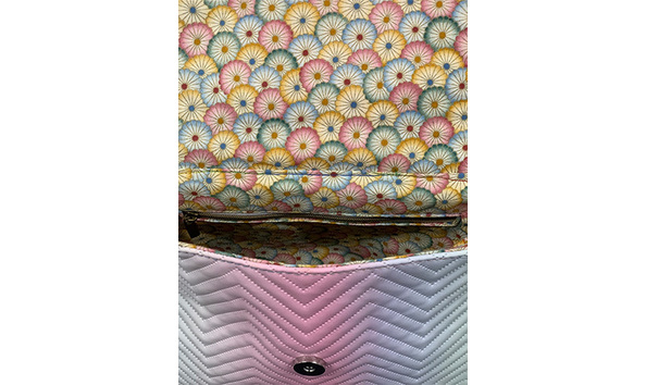 Big image 202404bag001 4   marshmallow quilted vinyl handbag