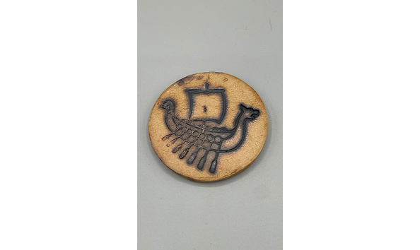 Big image 202401coll001   ceramic viking longboat disc 1 of 2