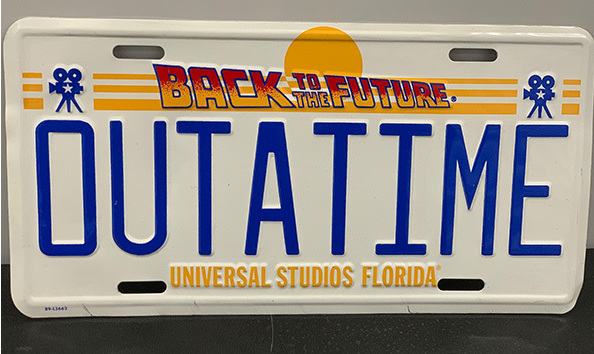 Big image 202404decor001   back to the future outatime license plate