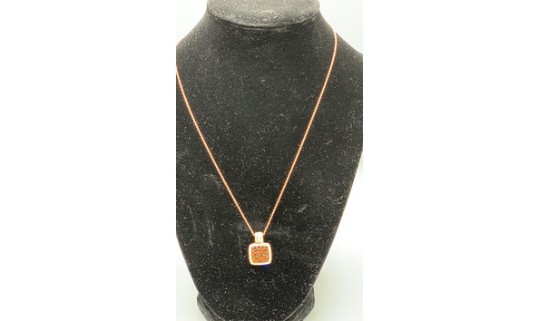 Big image 202306jwy016 2   square brown   white diamonte  necklace