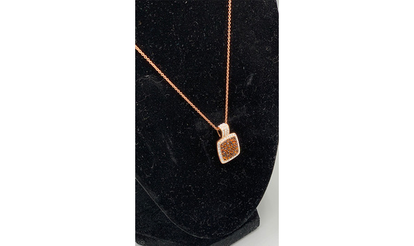 Big image 202306jwy016 4   square brown   white diamonte  necklace