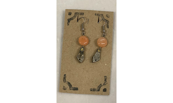 Big image 202308jwy019 2   steampunk earrings  7 with aventurine