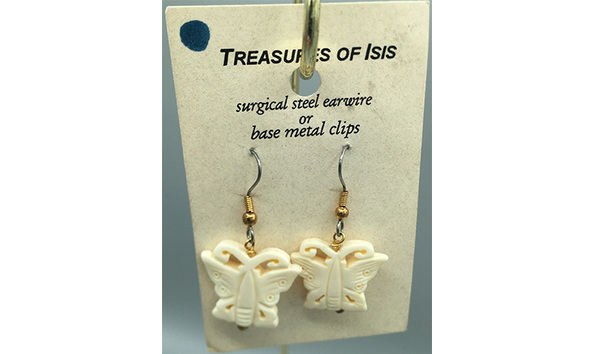 Big image 201510jwy138   carved bone butterfly earrings
