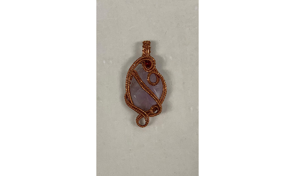 Big image 202308jwy013   woven copper pendant with amethyst
