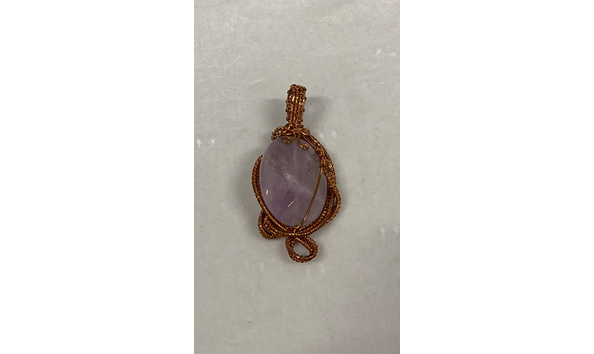 Big image 202308jwy013 3   woven copper pendant with amethyst