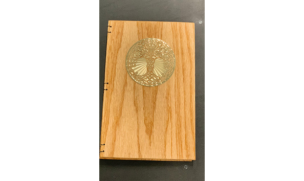 Big image 202308stat001   sacred symbol wood hand bound book