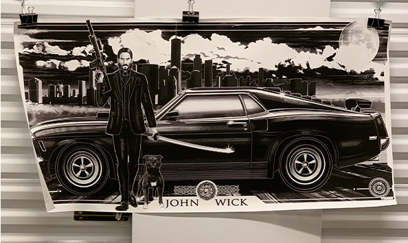 Big image 202311art013   oversize john wick canvas