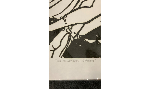 Big image 202404art012 4   the prince   his raven linocut