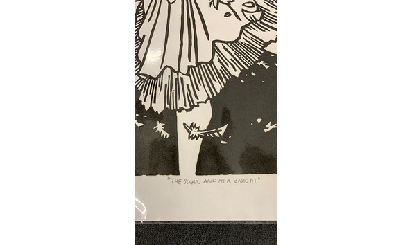 Big image 202404art015 3   the swan and her knight linocut