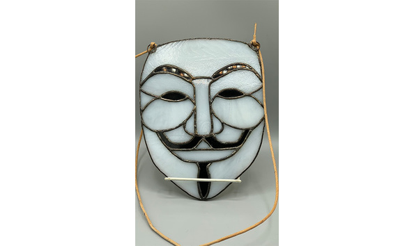 Big image 202404decor005   guy fawkes stain glass light catcher