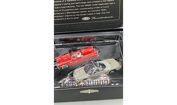 Big image 202405hol001 4   hallmark ford thunderbird 50th anniversary 2 car ornament set