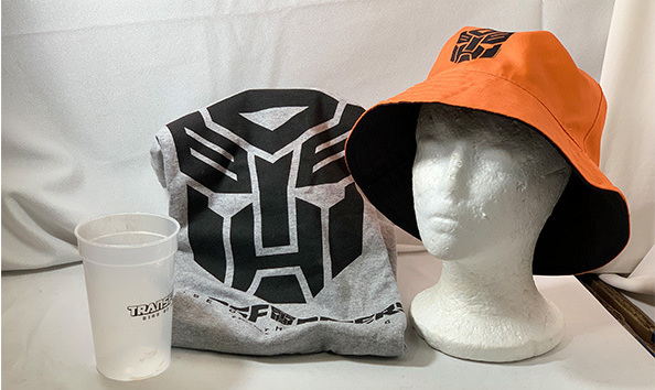 Big image 202307swag003   transformers rise of the beasts gray muscle tank  reversible hat  and tumbler