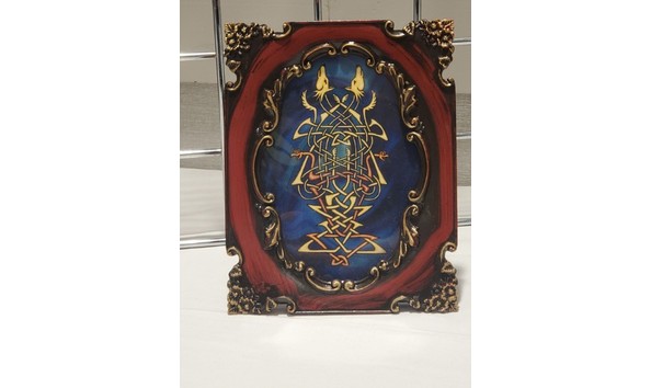 Big image at con donation 011    art by cathy schmid wolves celtic knotwork