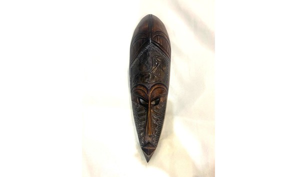 Big image wood and metal mask from ghana