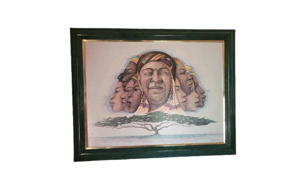 Big image faces of women painting