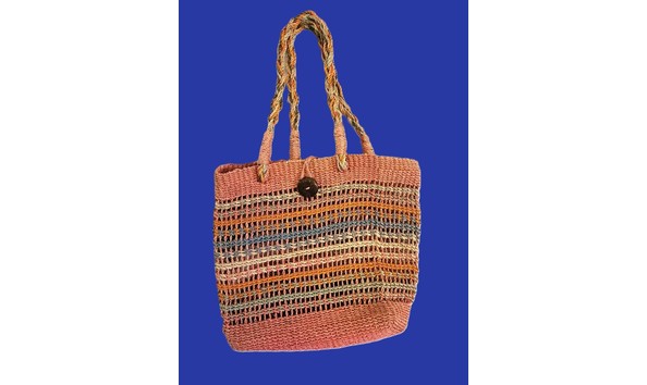 Big image woven handbag