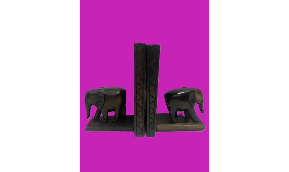 Big image elephant book ends
