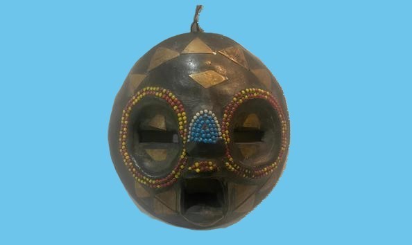 Big image hand carved beaded mask