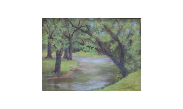Big image kenny liz little lehigh creek acrylic 10 x 13