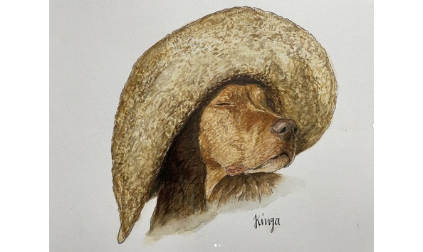 Big image squinted eyes portrait