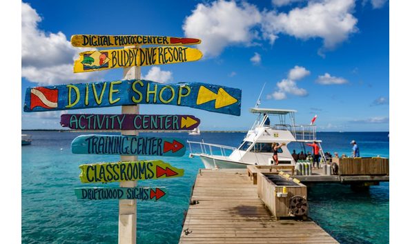 Big image buddy dive resort sign