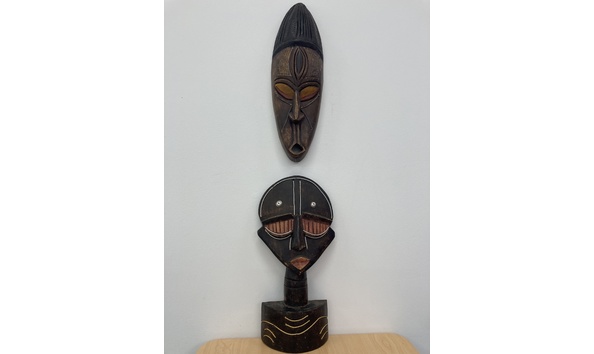 Big image ghanaian masks  pair 