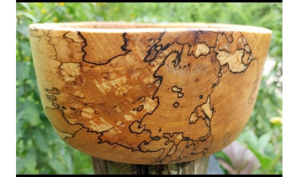 Big image splated maple decorative bowl 2