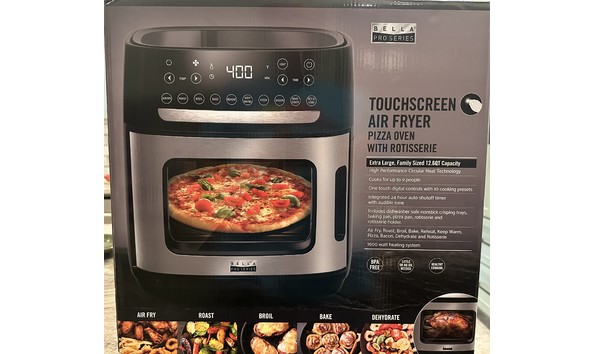 Big image bella pro series touch screen air fryer pizza oven with rotisserie