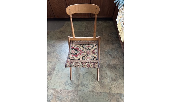 Big image a. 19th c. folding chair with rug seat33 large