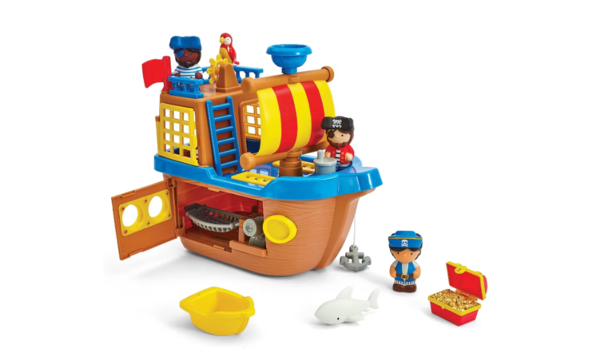 Big image kidoozie rockin pirate ship playset with light sounds interactive push along pirate ship toy with 3 figures for children ages 18m target 03 13 2025 01 15 pm