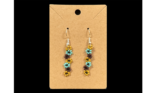 Big image  112 mrs loose earring blue flower