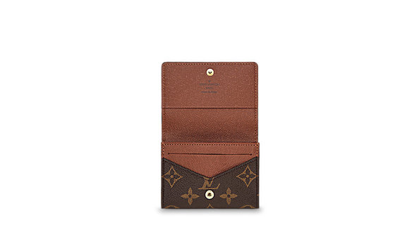 Big image louis vuitton enveloppe carte de visite monogram small leather goods  m63801 pm1 interior view