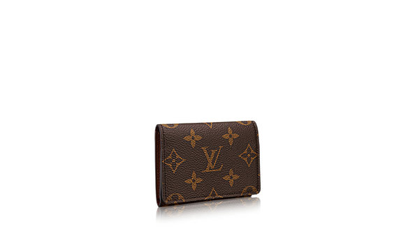 Big image louis vuitton enveloppe carte de visite monogram small leather goods  m63801 pm2 front view
