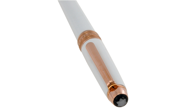 Big image tribute to montblanc rollerball white enamel and rose gold4