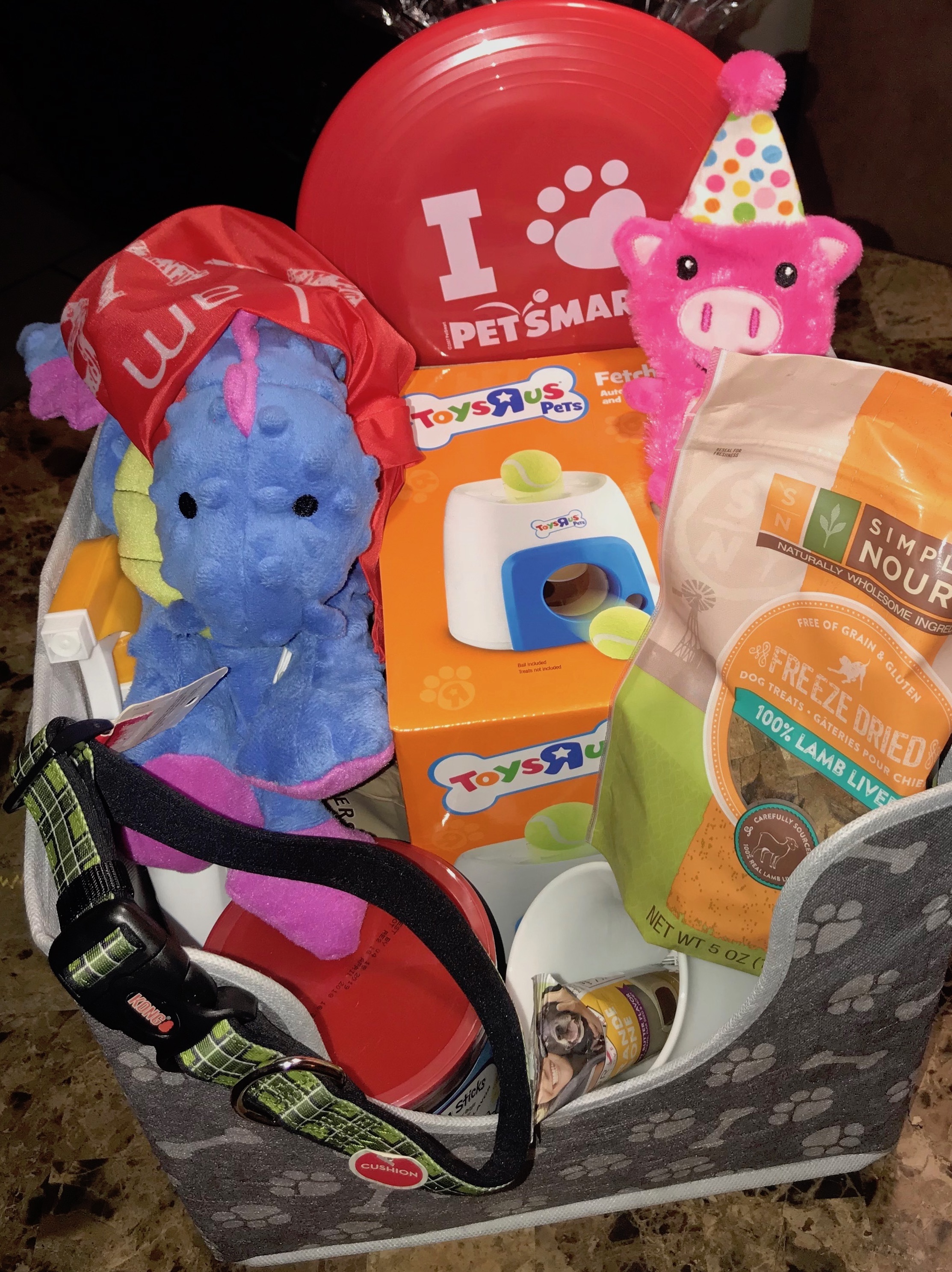 Doggy Gift Basket from Petsmart