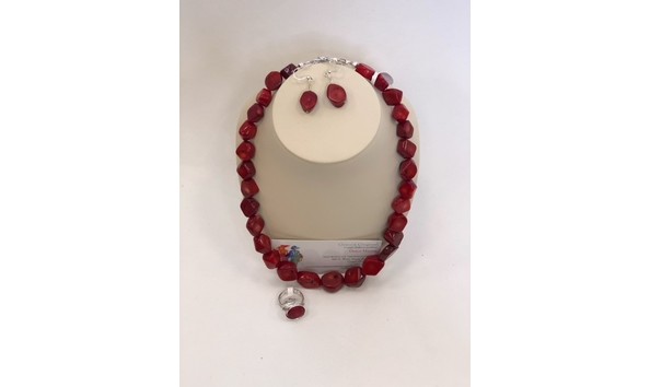 Big image red jewelry set