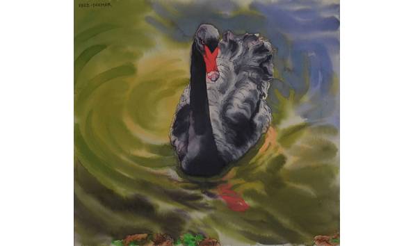 Big image kimberly reed deemer  byodo in temple black swan  oahu   watercolor and ink on paper   450.