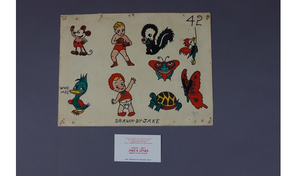 Big image oakland jake drawn by jake flash duo w. biz card