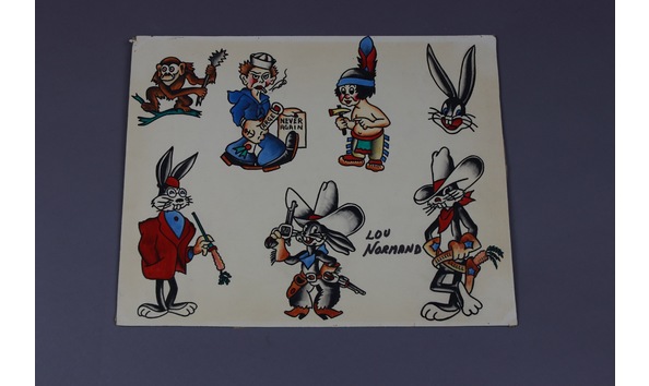 Big image lou normand signed bugs orig flash  c. late 40 s copy