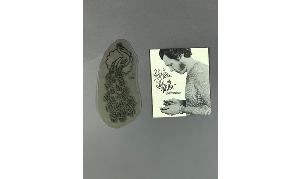 Big image lt signed profile card and lt acetate peacock